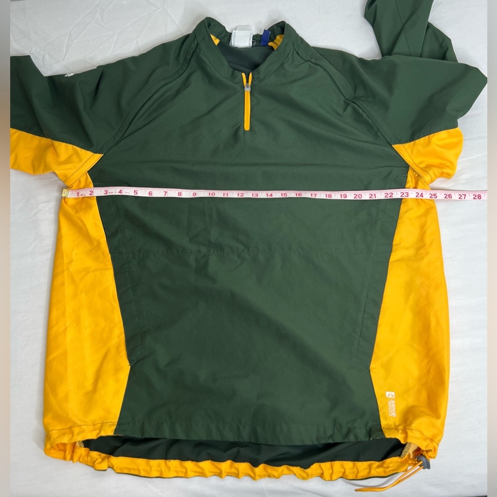 Majestic Cool Base Pullover 1/4 Zip Convertible Long Sleeve Green/ Yellow - Picture 6 of 10